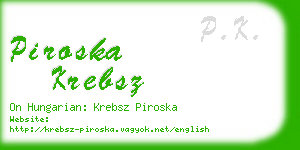 piroska krebsz business card